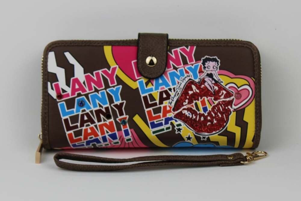 NEW! Betty Boop Women's Lany Vegan Wristlet Wallet - Picture 5 of 6